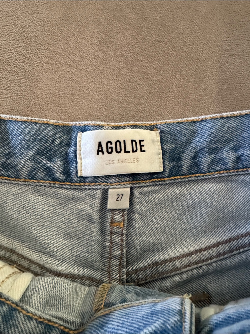 NWT AGOLDE Parker Vintage Cut-Off Denim Jean short in Swapmeet Blue size 27 - Picture 13 of 14